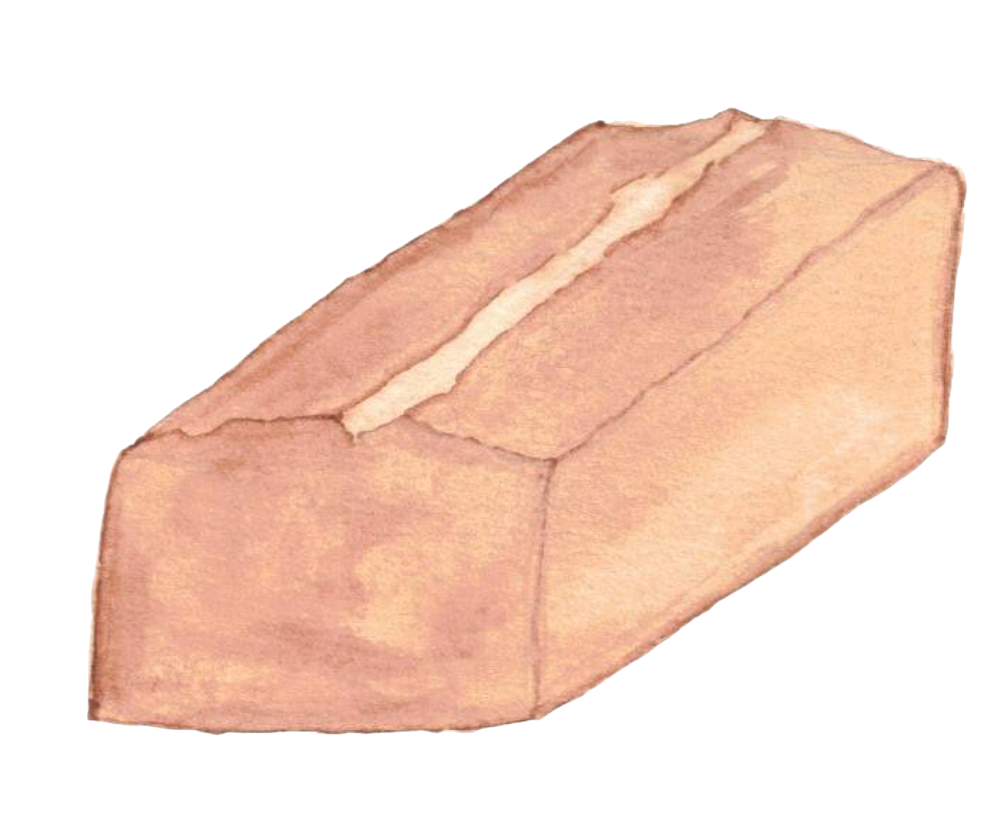 Une image d'un financier fait à partir de farine de châtaigne